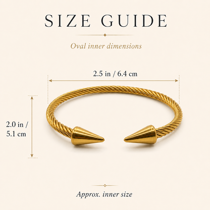 Twisted Spike Cuff Bracelet