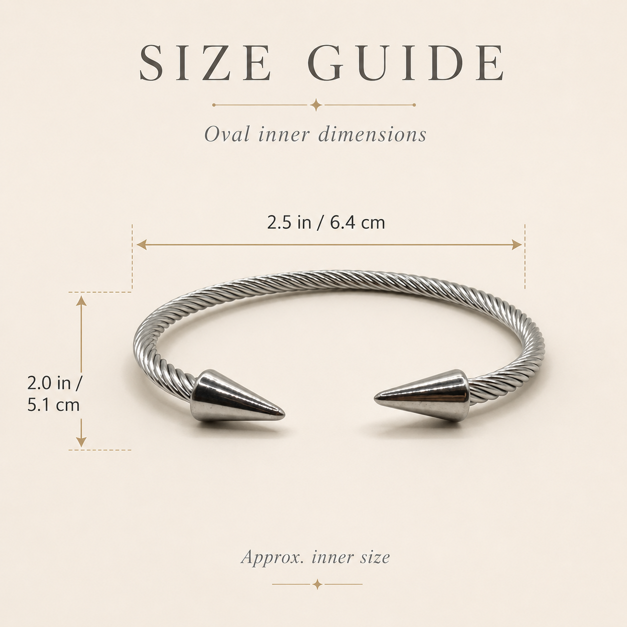 Twisted Spike Cuff Bracelet